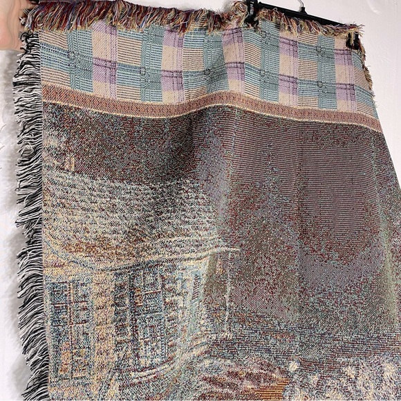 Vintage Mohawk Home Bear Tapestry Throw Blanket W Fringe - Picture 11 of 15